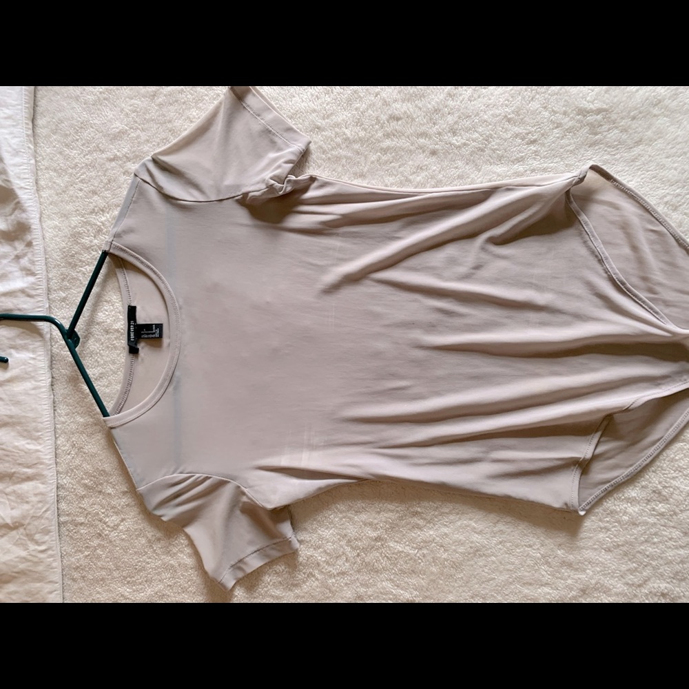 Beige sheer body suit